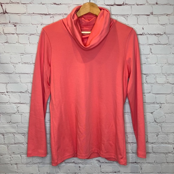L.L. Bean Coral Cowl Neck Women's Top - Picture 2 of 6